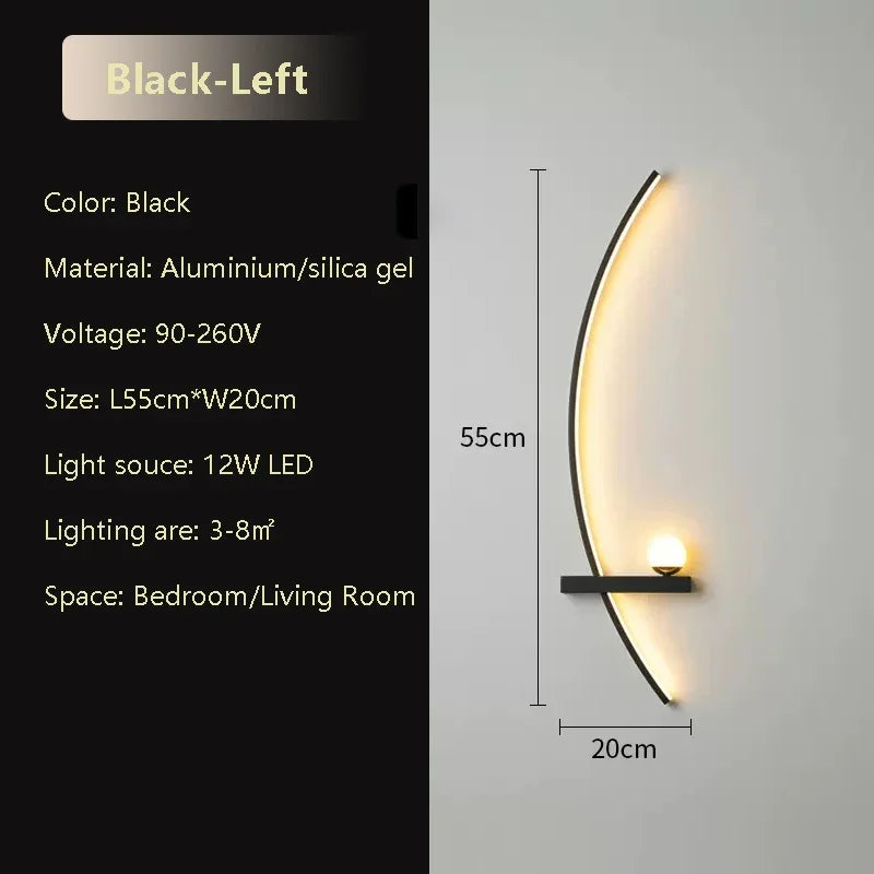 LuxeGlow Smart LED Wall Lamp